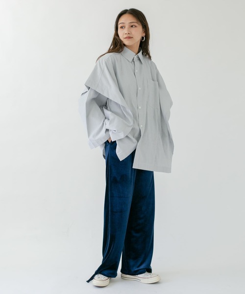 KBF（ケイビーエフ）の「ベロアストレートパンツ（その他パンツ・レディース・グリーン/ブルー/パープル系その他・ONE）」の11枚目の写真