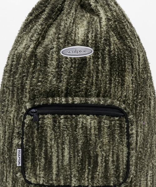 SCULPTOR(スカルプター)の「Fuzzy Drawstring Bag/ファジードローストリングバッグ(バックパック/リュック・レディース・カーキ/ブルー系その他/ブラック・FREE)」の7枚目の写真