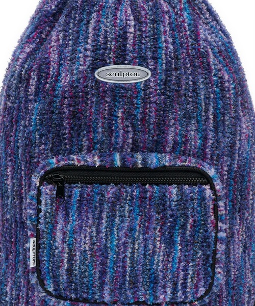 SCULPTOR(スカルプター)の「Fuzzy Drawstring Bag/ファジードローストリングバッグ(バックパック/リュック・レディース・カーキ/ブルー系その他/ブラック・FREE)」の17枚目の写真