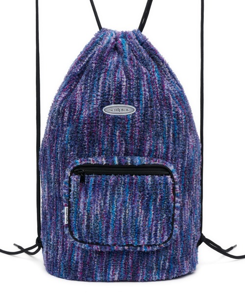 SCULPTOR(スカルプター)の「Fuzzy Drawstring Bag/ファジードローストリングバッグ(バックパック/リュック・レディース・カーキ/ブルー系その他/ブラック・FREE)」の18枚目の写真