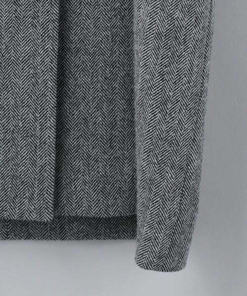 6(ロク)の「<6(ROKU)>HERRINGBONE COAT/コート(ノーカラーコート・レディース・オフホワイト/ダークグレー・38/36)」の8枚目の写真