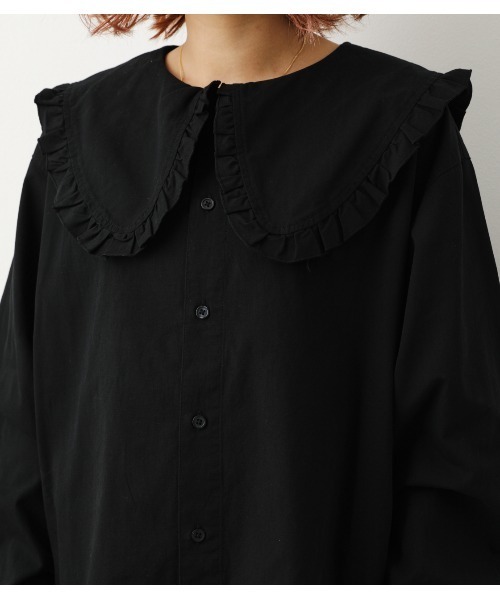 RODEO CROWNS WIDE BOWL（ロデオクラウンズワイドボウル）の「RCSビッグカラーブラウス（シャツ/ブラウス・レディース・ブラック/オフホワイト・FREE）」の19枚目の写真