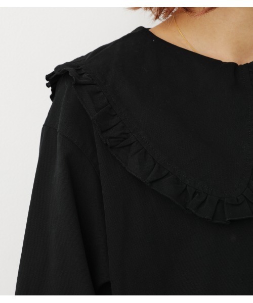 RODEO CROWNS WIDE BOWL（ロデオクラウンズワイドボウル）の「RCSビッグカラーブラウス（シャツ/ブラウス・レディース・ブラック/オフホワイト・FREE）」の18枚目の写真