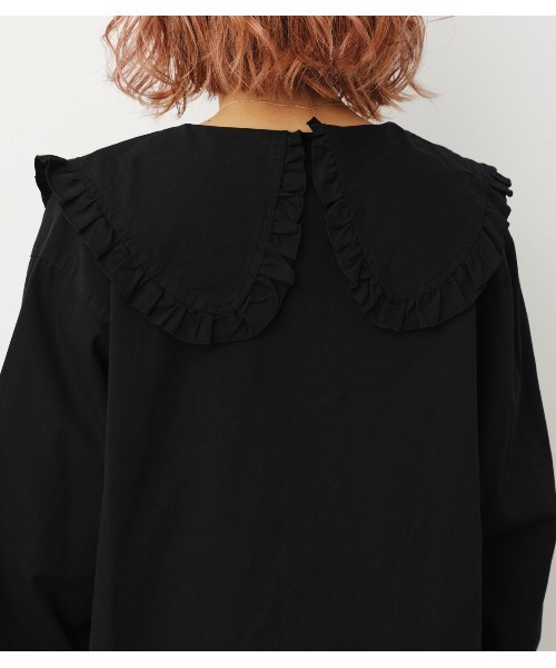 RODEO CROWNS WIDE BOWL（ロデオクラウンズワイドボウル）の「RCSビッグカラーブラウス（シャツ/ブラウス・レディース・ブラック/オフホワイト・FREE）」の17枚目の写真