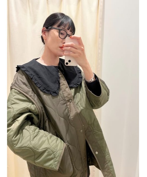 RODEO CROWNS WIDE BOWL（ロデオクラウンズワイドボウル）の「RCSビッグカラーブラウス（シャツ/ブラウス・レディース・ブラック/オフホワイト・FREE）」の14枚目の写真