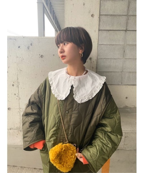 RODEO CROWNS WIDE BOWL（ロデオクラウンズワイドボウル）の「RCSビッグカラーブラウス（シャツ/ブラウス・レディース・ブラック/オフホワイト・FREE）」の12枚目の写真