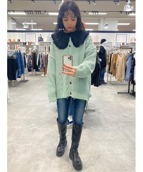 RODEO CROWNS WIDE BOWL（ロデオクラウンズワイドボウル）の「RCSビッグカラーブラウス（シャツ/ブラウス・レディース・ブラック/オフホワイト・FREE）」の11枚目の写真