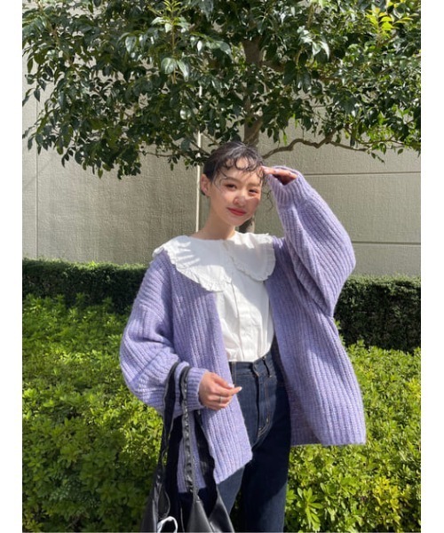 RODEO CROWNS WIDE BOWL（ロデオクラウンズワイドボウル）の「RCSビッグカラーブラウス（シャツ/ブラウス・レディース・ブラック/オフホワイト・FREE）」の7枚目の写真