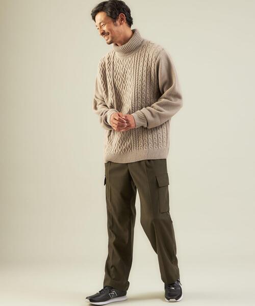 green label relaxing（グリーンレーベルリラクシング）の「バルキー タートルネック ニット（ニット/セーター・メンズ・オフホワイト/ブラック/ベージュ・XL/M/L/S）」の11枚目の写真