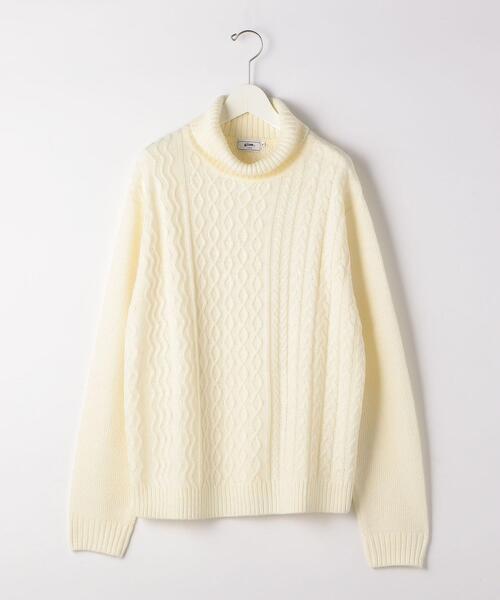 green label relaxing（グリーンレーベルリラクシング）の「バルキー タートルネック ニット（ニット/セーター・メンズ・オフホワイト/ブラック/ベージュ・XL/M/L/S）」の15枚目の写真