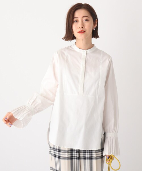 AG by aquagirl（エージーバイアクアガール）の「◆コットンポプリンブザムシャツ【WEB限定サイズ】（シャツ/ブラウス・レディース・ブラック/ホワイト系・40/38/36）」の2枚目の写真