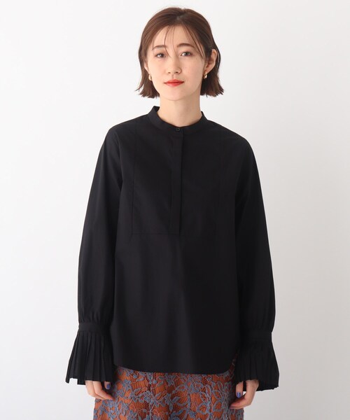 AG by aquagirl（エージーバイアクアガール）の「◆コットンポプリンブザムシャツ【WEB限定サイズ】（シャツ/ブラウス・レディース・ブラック/ホワイト系・40/38/36）」の3枚目の写真