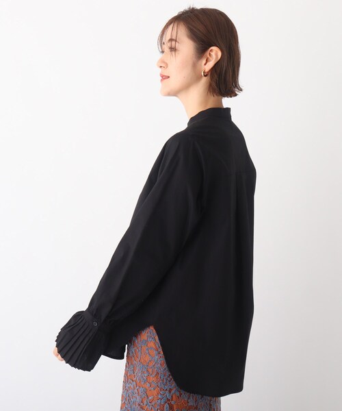 AG by aquagirl（エージーバイアクアガール）の「◆コットンポプリンブザムシャツ【WEB限定サイズ】（シャツ/ブラウス・レディース・ブラック/ホワイト系・40/38/36）」の4枚目の写真