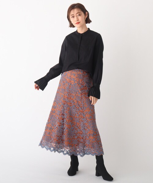 AG by aquagirl（エージーバイアクアガール）の「◆コットンポプリンブザムシャツ【WEB限定サイズ】（シャツ/ブラウス・レディース・ブラック/ホワイト系・40/38/36）」の12枚目の写真