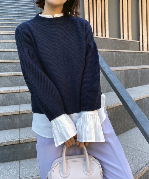 AG by aquagirl（エージーバイアクアガール）の「◆コットンポプリンブザムシャツ【WEB限定サイズ】（シャツ/ブラウス・レディース・ブラック/ホワイト系・40/38/36）」の13枚目の写真