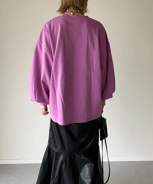 y/m by misato（イムバイミサト）の「ボリュームスリーブスウェットトップス（スウェット・レディース・ライトパープル/アイボリー/ベージュ・FREE）」の22枚目の写真