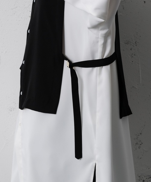 Adoon plain(アドーンプレーン)の「【Adoon plain】レイヤードバンドカラーシャツ(シャツ/ブラウス・メンズ・ホワイト/ベージュ・MEDIUM/LARGE)」の14枚目の写真