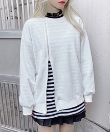 フロントジップスウェット