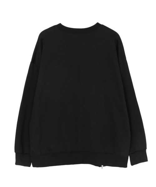 Figments（フィグメンツ）の「フロントジップスウェット（スウェット・レディース・ホワイト/ブラック・FREE）」の3枚目の写真