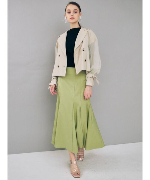 MERCURYDUO(マーキュリーデュオ)の「シアースリーブショートトレンチコート(トレンチコート・レディース・ベージュ・FREE)」の4枚目の写真