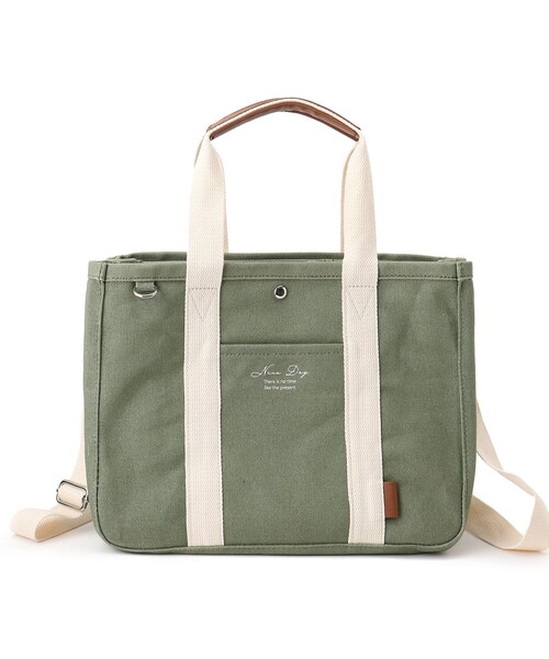 DRESKIP（ドレスキップ）の「◆整理整頓できちゃう仕切りトート（トートバッグ・レディース・グレー/ブラック系3/カーキ・00）」の3枚目の写真