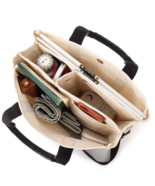 DRESKIP（ドレスキップ）の「◆整理整頓できちゃう仕切りトート（トートバッグ・レディース・グレー/ブラック系3/カーキ・00）」の6枚目の写真