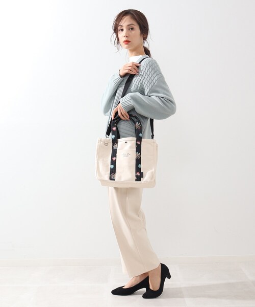 DRESKIP（ドレスキップ）の「◆整理整頓できちゃう仕切りトート（トートバッグ・レディース・グレー/ブラック系3/カーキ・00）」の5枚目の写真
