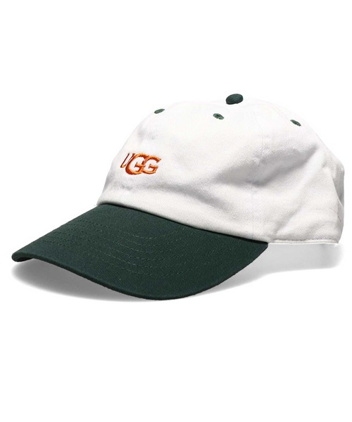 UGG（アグ）の「UGG@mos バイカラーロゴ CAP / アグ バイカラーロゴキャップ（キャップ・レディース・バーガンディー/ネイビー/グリーン・FREE）」の2枚目の写真