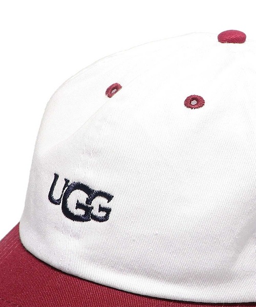 UGG（アグ）の「UGG@mos バイカラーロゴ CAP / アグ バイカラーロゴキャップ（キャップ・レディース・バーガンディー/ネイビー/グリーン・FREE）」の6枚目の写真
