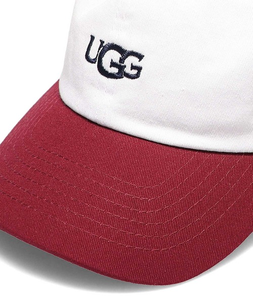UGG（アグ）の「UGG@mos バイカラーロゴ CAP / アグ バイカラーロゴキャップ（キャップ・レディース・バーガンディー/ネイビー/グリーン・FREE）」の7枚目の写真