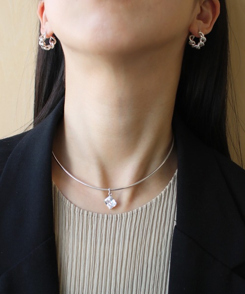 e.m.（イーエム）の「【ZOZOTOWN限定】ジルコニアチョーカー（チョーカー・レディース・シルバー・FREE）」の6枚目の写真