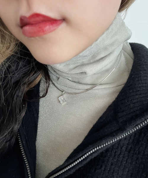e.m.（イーエム）の「【ZOZOTOWN限定】ジルコニアチョーカー（チョーカー・レディース・シルバー・FREE）」の7枚目の写真