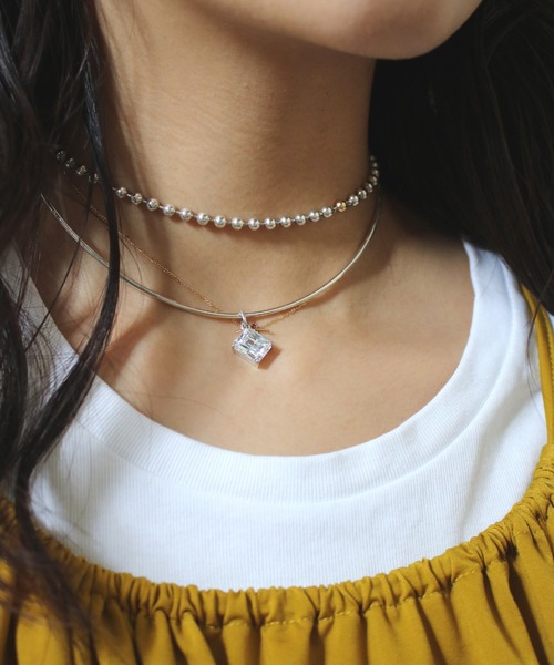 e.m.（イーエム）の「【ZOZOTOWN限定】ジルコニアチョーカー（チョーカー・レディース・シルバー・FREE）」の8枚目の写真