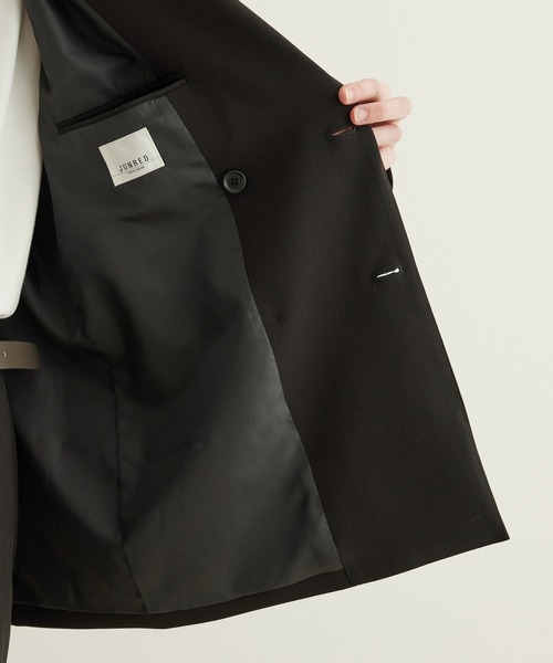 JUNRED（ジュンレッド）の「テクスチャーTRダブルルーズジャケット（テーラードジャケット・メンズ・ブラック/ベージュ/グリーン・S/M/L）」の15枚目の写真