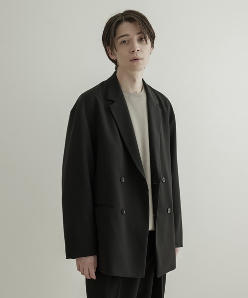 JUNRED（ジュンレッド）の「テクスチャーTRダブルルーズジャケット（テーラードジャケット・メンズ・ブラック/ベージュ/グリーン・S/M/L）」の22枚目の写真