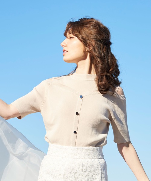 NOELA（ノエラ）の「オープンショルダーリブニット（ニット/セーター・レディース・ピンク/ブラウン/ベージュ・フリー）」の20枚目の写真