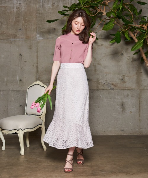 NOELA（ノエラ）の「オープンショルダーリブニット（ニット/セーター・レディース・ピンク/ブラウン/ベージュ・フリー）」の8枚目の写真