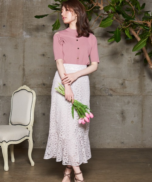 NOELA（ノエラ）の「オープンショルダーリブニット（ニット/セーター・レディース・ピンク/ブラウン/ベージュ・フリー）」の21枚目の写真