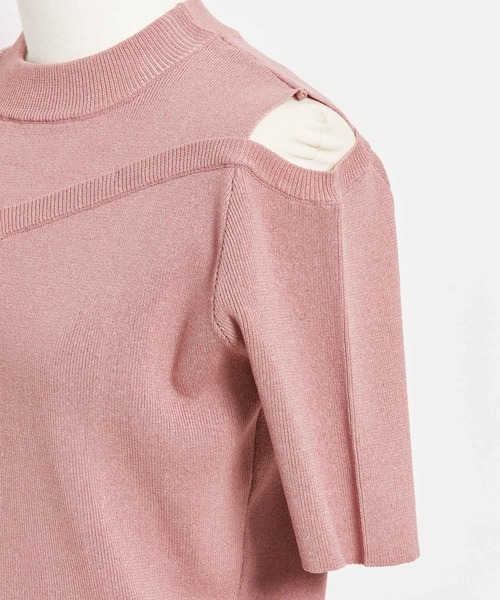 NOELA（ノエラ）の「オープンショルダーリブニット（ニット/セーター・レディース・ピンク/ブラウン/ベージュ・フリー）」の17枚目の写真