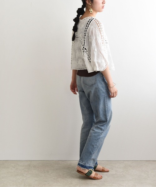 LHELBIE(レルビエ)の「カットワークレース刺繍カーディガン(その他トップス・レディース・ブラック/オフホワイト/ライトベージュ・M)」の21枚目の写真