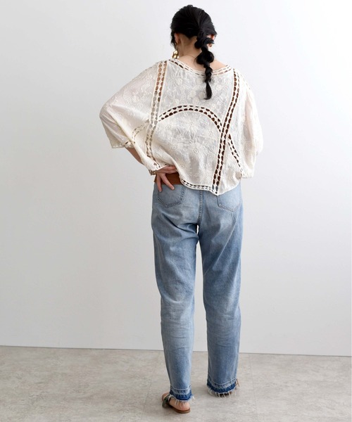 LHELBIE(レルビエ)の「カットワークレース刺繍カーディガン(その他トップス・レディース・ブラック/オフホワイト/ライトベージュ・M)」の15枚目の写真