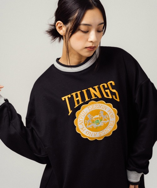 Ressaca（レサーカ）の「オーバーサイズ 刺繍 リンガースウェットトレーナー（スウェット・レディース・アッシュグレー/ブラック/グレー/グリーン・M/L）」の22枚目の写真