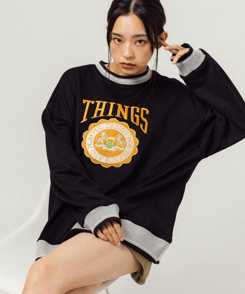 Ressaca（レサーカ）の「オーバーサイズ 刺繍 リンガースウェットトレーナー（スウェット・レディース・アッシュグレー/ブラック/グレー/グリーン・M/L）」の20枚目の写真