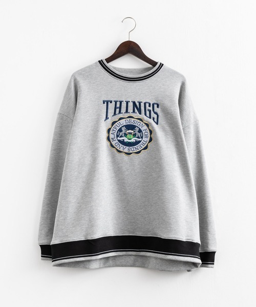 Ressaca（レサーカ）の「オーバーサイズ 刺繍 リンガースウェットトレーナー（スウェット・レディース・アッシュグレー/ブラック/グレー/グリーン・M/L）」の5枚目の写真