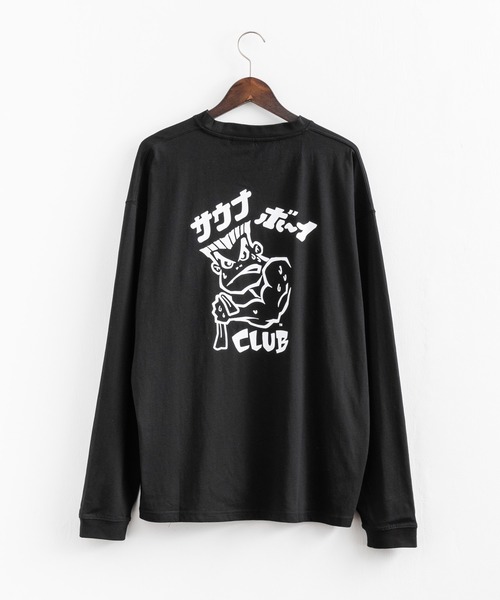 サウナボーイコラボTシャツ XL 黒 サウナボーイ・ロゴ「半袖ショートスリーブTシャツ」 | SAUNABOY