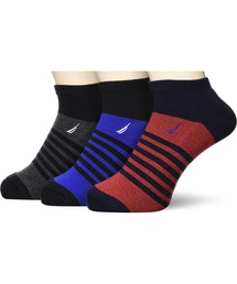 【NAUTICA/ノーティカ】ブランドロゴ刺繍 くるぶし丈 3足セット スニーカーソックス 靴下/消臭加工