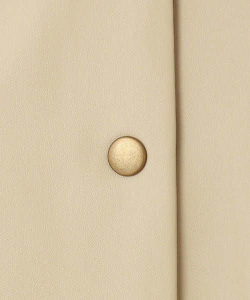 libelle more（リベル モア）の「フェイクレザーシャツジャケット（シャツ/ブラウス・レディース・ベージュ/ブラウン/ブラック/ライトカーキ・M/L）」の22枚目の写真