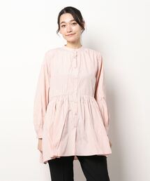 Thevon | ストライプティアードチュニックブラウス(シャツ/ブラウス)