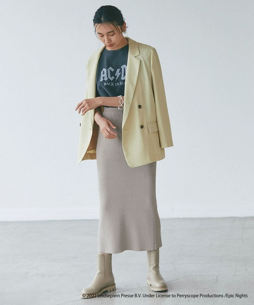 RIVE DROITE（リヴドロワ）の「リネンライクライトテーラードジャケット（テーラードジャケット・レディース・ベージュ/ネイビー/イエロー・FREE）」の7枚目の写真