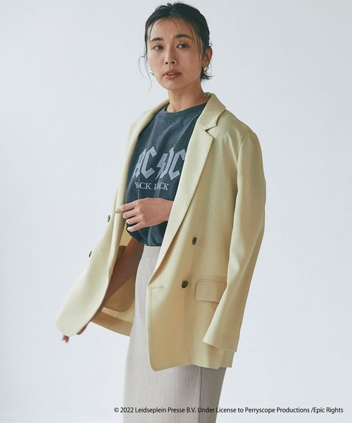 RIVE DROITE（リヴドロワ）の「リネンライクライトテーラードジャケット（テーラードジャケット・レディース・ベージュ/ネイビー/イエロー・FREE）」の6枚目の写真